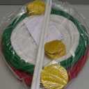 Pinkunn 3ft Pop-Up Lighted Outdoor Ball Ornaments Decoration, Giant Oversized Collapsible Balls 80 LED with Warm Light for Yard Lawn Xmas Indoor Outdoor Decor(White, Red, Green)