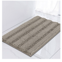 Turquoize Bathroom Rugs Shaggy Chenille Bath Rug Non Slip Thick Shaggy Bath Mats for Bathroom Chenille 1-Piece Bath Mat Set, Soft Super Absorbent Shower Rug Washable Mats, 17"x24", Taupe