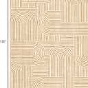 LUXRUG Washable Area Rug 8x10 - Large Orange Boho Rugs for Living Room Soft Abstract Bedroom Rug Ultra-Thin Modern Rainbow Carpet Rug for Dining Room Nursery Room Home Decor