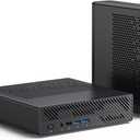 MINISFORUM MS-A1 Workstation Barebone Version Without CPU/RAM/SSD/OS, HDMI/DP/USB-C Triple Display Mini PC, 2x2.5G LAN Port, 4X PCIe SSD Slot, Support AMD AM5 Socket CPU/Discrete Graphics Cards