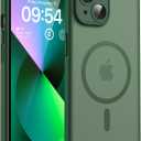 TOCOL for iPhone 13 Case, Full Camera Protection, Compatible with Magsafe, Drop Protection, Translucent Magnetic Matte Phone Case for iPhone 13 6.1 inch (Alpine Green)