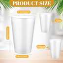 Jingmore 500 Pcs Frosted Plastic Cups Bulk - 12 oz Disposable Clear Drinking Frosted Cups for Stadium Events Home, Party, Birthday Supplies