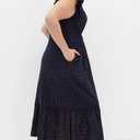 City Chic Women's Plus Size Dress - Sweet Broderie Midi (Navy)