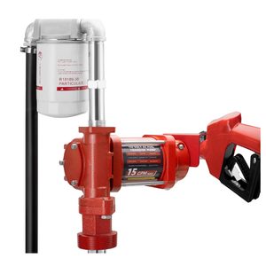 110V AC 15 GPM Fuel Transfer Pump with Discharge Hose, Automatic Nozzle, Premium Filter Package, Suitable for Gasoline, Diesel, Kerosene, Ethanol & Methanol Blends