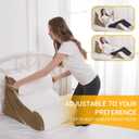 Wedge Pillow Set for After Surgery 5PCS Orthopedic Bed Wedge Pillow Set for Sleeping, Body, Back and Leg Pain Relief Comfortable & Adjustable Support Pillows-Anti Snoring (Coffee)