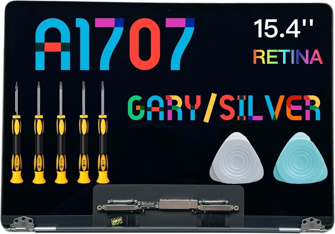 Replacement for Pro Retina 15" A1707 2016-17 Late 2016 Mid 2017 EMC 3072 3162 Replacement LCD Screen Assembly (Silver)