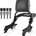 Holdfast Sissy Bar Upright for FLDE, FLHC, FLHCS, FLSL, FXBB, FXST, FLI Detachable Passenger Backrest w/Sport Luggage Rack w/Docking Hardware Fit Softail Deluxe Street Bob Heritage 2018-Up