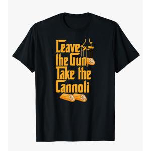 Funny Quote Leave The Gun Take The Cannoli Men Women Italian T-Shirt, XL