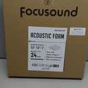 Focusound 24 Pack Grey Acoustic Foam Panels 1" x 12" x 12" Sound Proof Foam Panles Soundproofing Noise Cancelling Wedge Panels for Home Office Recoding Studio with 240PCS Double-Side Adhesive