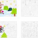 2 x Christmas Coloring & Activity Pad - Fun Holiday-Themed Coloring Set, 12 Double-Sided Sheets, Festive Art, Kid & Adult Craft Kit