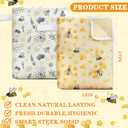 Hahafelt 2 Pack Beeswax Bread Bags for Homemade Sourdough Bread 17" x 13" Wide Zipper Access Organic Beeswax Linen Cotton Food Storage Bag with Sealing Zip to Keep Fresh(Bee)