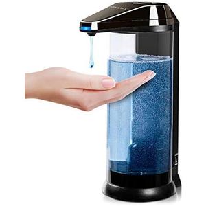Secura 17oz / 500ml Premium Touchless Battery Operated Electric Automatic Soap Dispenser w/Adjustable Soap Dispensing Volume Control Dial (Dark Gunmetal)
