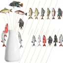 Soulchen 24 Pcs Fishing Party Centerpiece Sticks Decoration Fisherman Fishing Pole Picks Birthday Decorations for Ofishally One Theme Birthday Party Table Centerpieces Decor