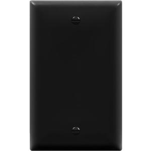 ENERLITES Blank Device Wall Plate, Gloss Finish, Standard Size 1-Gang 4.50" x 2.76", Polycarbonate Thermoplastic, 8801-BK, Black (Screw)