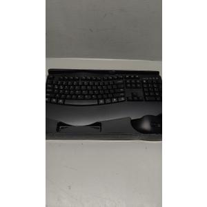 Wireless Keyboard and Mouse Combo, 2.4G Full Size Wave Keys Ergonomic Keyboard with Wrist Rest and 3-Level DPI Adjustable Wireless Ergonomic Mouse for Windows, Mac OS Desktop/Laptop/PC(Black)