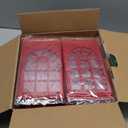 Birdream 2 Pack Bird Feeders for Outdoor Hanging, Assembly Required, 1-Min Easy Setup, Classic Courtyard Design, Attracting Cardinals Chickadees Goldfinches & Sparrows - Red