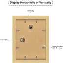 11x15 Picture Frame Display 4 opening 5x7 Picture Frame Collage,Multi Photo Frame with Mat,Plexiglass,Horizontal and Vertical Formats for Wall Decor,Natural Wood Grain