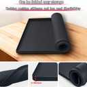 27270.79inch Washer Drain Pan Silicone Mat, Waterproof Anti-Vibration Non-Slip Washer Drip Tray, With Raised Edge Washing Machine Silicone Mat, Floor Leak Protector for Laundry RoomBlack