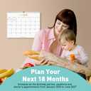 5 x S&O Gold Foil Wall Calendar from January 2026-June 2027 - Tear-Off Monthly Calendar - 18 Month Academic Wall Planner - Hanging Organizer to Track Anniversaries & Appointments - 13.5"x10.5in