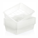 Sintuff 24 Pcs Plastic Paper Trays for Classroom, Stackable Letter Size Flat Organizer Bins for Teacher Desk, Turn in Classroom Trays File Storage Baskets for School Office Supplies(Blue)