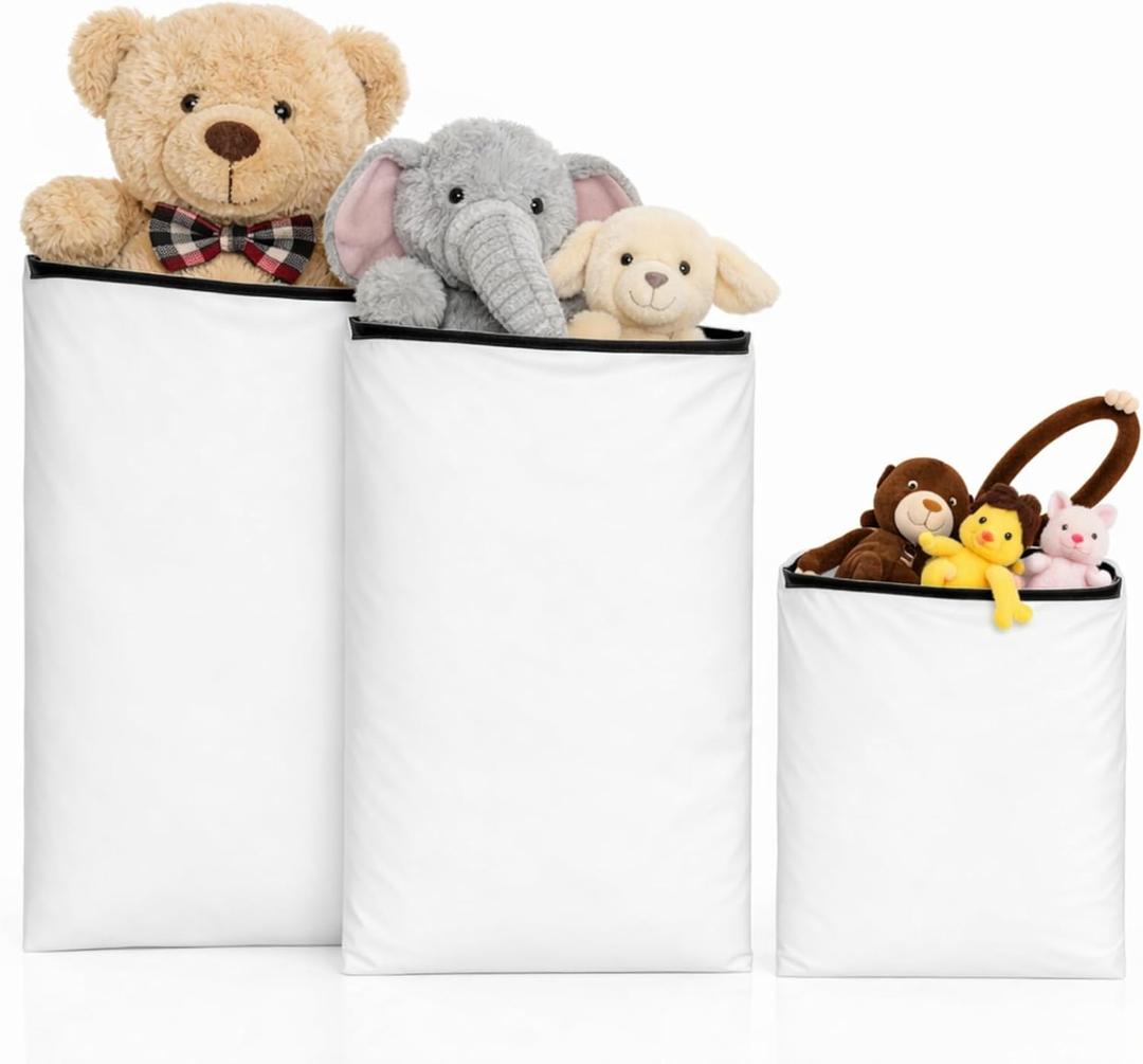 SATINIOR 3 Pack Premium Laundry Wash Bags with Zipper for Items Delicate 12 x 15 15 x 20 20 x 30 Machine Wash and Dry, Fabric Bags for Household and Specialty