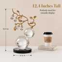 Large 12-Inch Modern Clear Glass Sculpture Centerpiece, Extra Large
