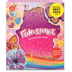 Shake-its Glitter Craft Kits, DIY Art Kit for Kids - Fun Shake Art Supplies, Creative Arts and Crafts Activity Gifts for Girls & Boys Ages 4 5 6 7 8 9 (Flowers & Butterflies)