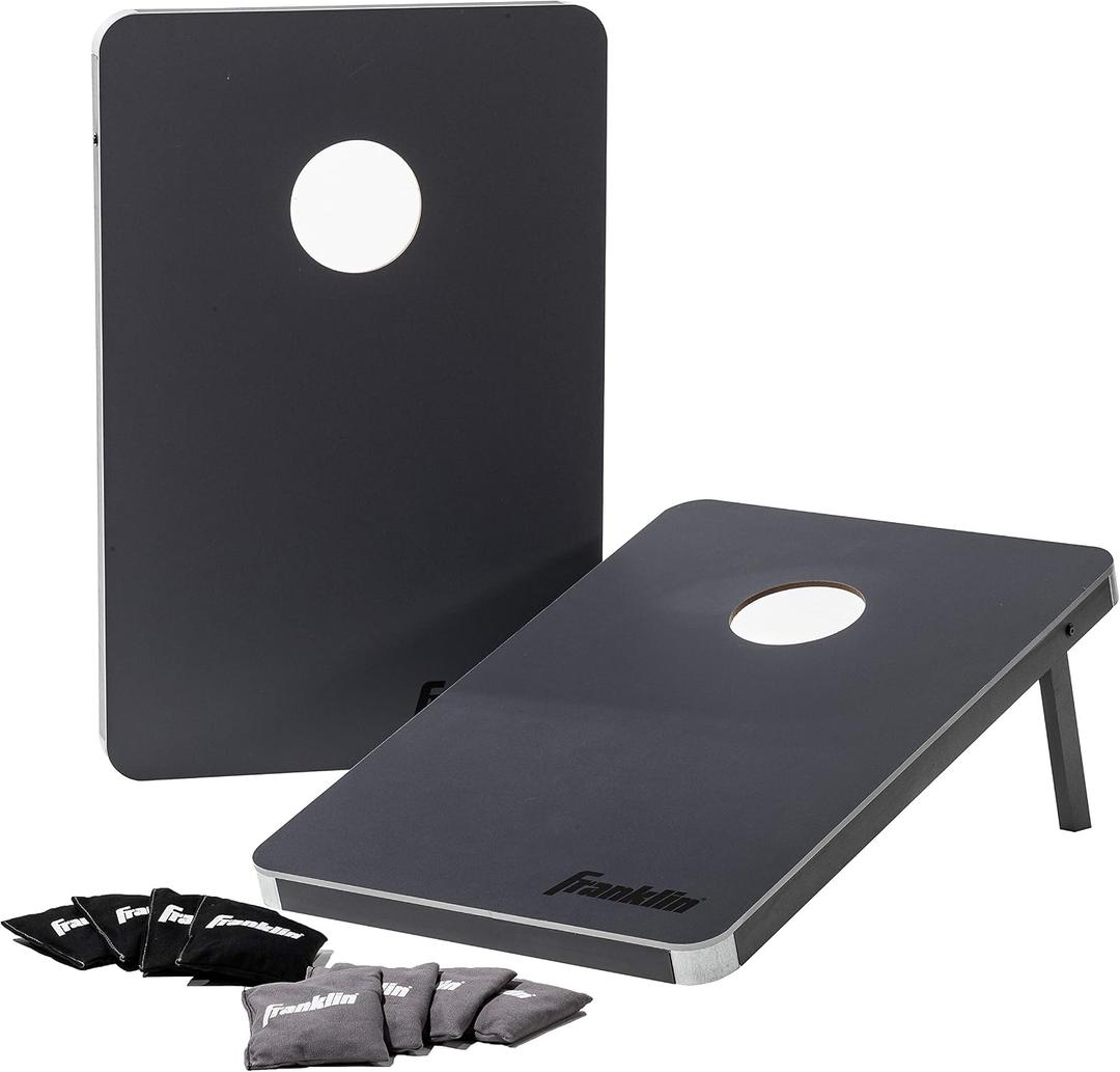Franklin Sports Cornhole Game Sets - Portable Cornhole Boards + Bean Bags - (2) Cornhole Boards + (8) Bean Bags Included - Perfect Beach + Lawn Tailgate Bean Bag Toss Game Set