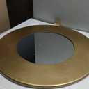 27 Inch Round Wall Vanity Mirror, Vintage Bronze Mirror Metal Frame, Anti-Rust Wall Mounted Mirror Home Decorative for Living Room, Bedroom, Bathroom, Restroom, Farmhouse