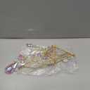 HDCRYSTALGIFTS 21.5inch Crystal Suncatchers for Window Hanging Wind Chime Style Garden Sun Catchers with Crystals Rainbow Maker Indoor Outdoor Decor Handmade Gold Plated