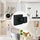 2 x 2 Pack Heavy Duty Stainless Steel Towel Hooks,Wall Mounted Square Robe Hooks,Holder Robe Hooks for Bathroom, Kitchen, Bedroom,Matte Black