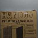 Fits 20x20 Duct Opening | Steel Return Air Filter Grille by Handua [Removable Door] for 1-inch Filters | Vent Cover Grill | White | HVAC Cold Air Intake Grille | Out Dim: 22 5/8"W X 22 5/8"H