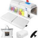 Baby Bath Kneeler & Elbow Rest Pad Set | Extra Thick 1.5” Foam That Relieves Knee & Elbow Pressure | Non-Slip Suction Stability | Machine Washable, Quick-Dry | Brush & Washcloth Gift Included