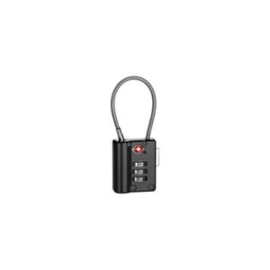Travelsmart TS399X Cable Lock, 1-3/4 in L Cable/Chain, 3 Dial Lock