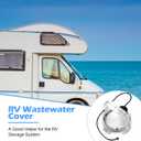 Colingmill RV Sewer Valve Cap with Handle - 3'' RV Sewer Cover Waste Valve Cap for Camper Trailer Easy to Install & Use(1 Pcs,Clear)