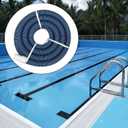 36 Foot Pool Vacuum Hose With Swivel Cuff 1-1/2" for Above Ground and Inground Pools Heavy Duty Manual Swimming Pool Cleaner Hose