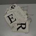 Whaline 2Pcs Christmas Burlap Banner Felt Merry Christmas Banner Black White Pre-Assembled Xmas Bunting Garland for Home Party Hanging Decoration Supplies