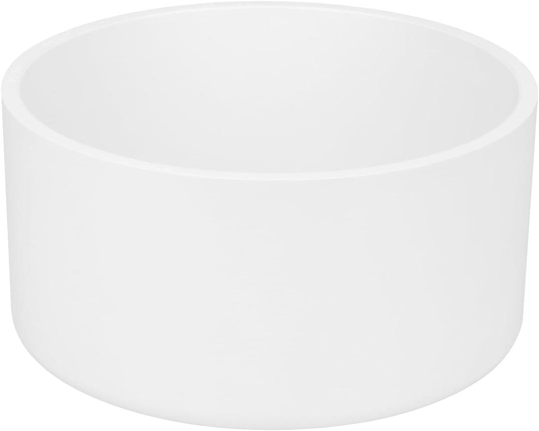 8" PVC Pipe End Cap Fitting Schedule 40 Furniture Grade 8" PVC Pipe Plug Adapter for Build Furniture DIY Garden Shelf, White