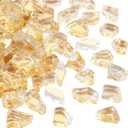 10 Pounds Fire Glass,1/2 Inch Crushed Fire Glass Rocks for Fire Pit Table,Fireplace and Landscaping High Luster,Will Not Fade or Crack (Gold)