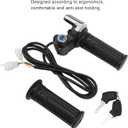 48V Half Twist Throttle, Ebike Throttle, Electric Bike Throttle with LED Display Grip Lock Key Set for Ebike Motorcycle Scooter