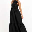 Petal & Pup Women's Betina Bow Front Maxi Dress (L)