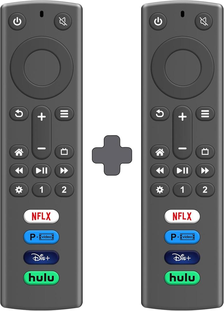 Replacement Remote for All Fire Series, Fit for Stick 4K/4K Max(1st/2nd Gen),Stick(2nd/3rd Gen)/TV Cube, 2 pack (No Voice Control)