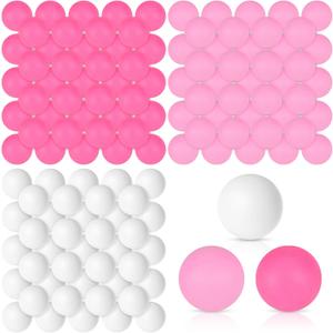 Libima 120 Pack Colored Table Tennis Balls 40 mm Plastic Balls Bulk for Carnival Pool Games, Easter Basket Essentials, DIY Arts, Pet Toys, School Activities (Pink, Light Pink, White)