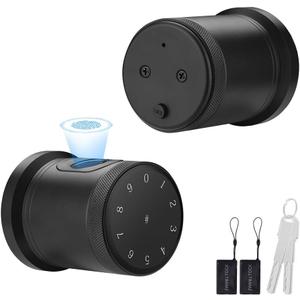 Smart Fingerprint Door Lock, Smart Fingerprint Door Knob with Keypad, Biometric Door knobs with with App Control, Keypad, Key, fingerprint, IC Card, Anti-Slip Handle Door Knob for Bedroom,Home,Office