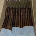HOUSE DAY Walnut Wooden Hangers 30 Pack, Heavy Duty Wooden Coat Hanger for Closet, Solid Wood Hanger with Non Slip Pant Bar, Smooth Finish Wood Clothes Hangers for Shirts, Suits, Jackets, Dress