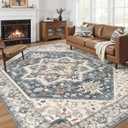 homewill 9x12 Rugs for Living Room Washable Area Rug Vintage Blue