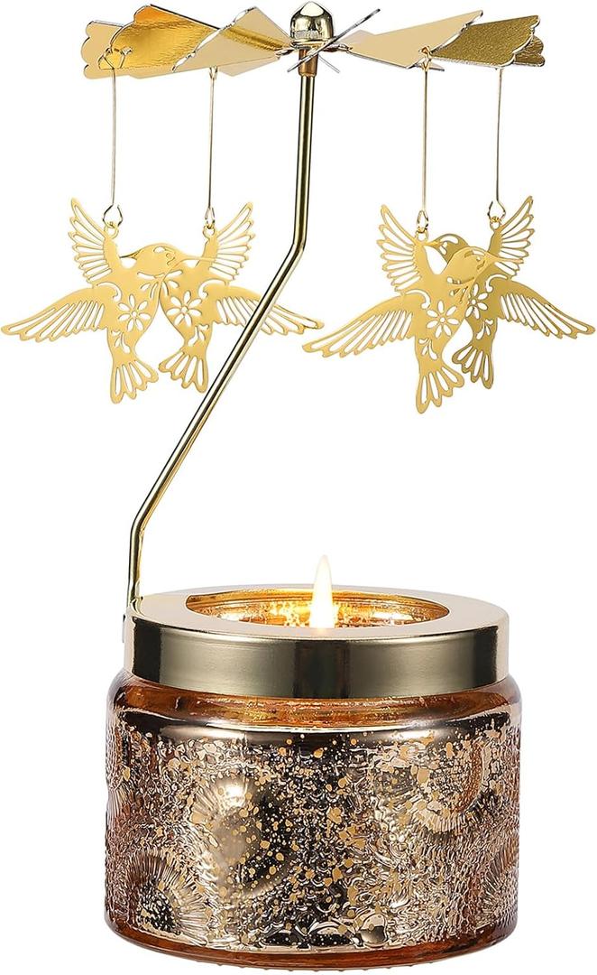 Christmas Candle Gifts for Women, Birthday Gifts for Mom Daughter Sister Wife, Unique Hummingbird Gift for Friend Women, Rotatable Scented Candles Gift for Christmas Anniversary Mothers Day