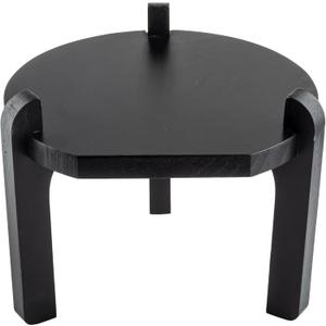 TableCraft12653 Black Painted Pinewood Stand for Glass Beverage Dispensers, Beverage Holder, 10" Dia x 8" H, Raises Dispenser 6-3/4", Ideal for Catering & Restaurants