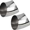 4 Inch Stainless Steel Exhaust Bend Tube 45, 2 Pcs Thicken 1.5mm 304 Stainless Steel Exhaust Elbow Pipe for Car Modified Exhaust System