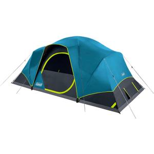 Coleman 10 Person Skydome Dark Room Tent with Rainfly, 5 Minute Setup, Blocks 90% of Sunlight, 20% More Headroom Than Traditional Tents (PFAS-Free)